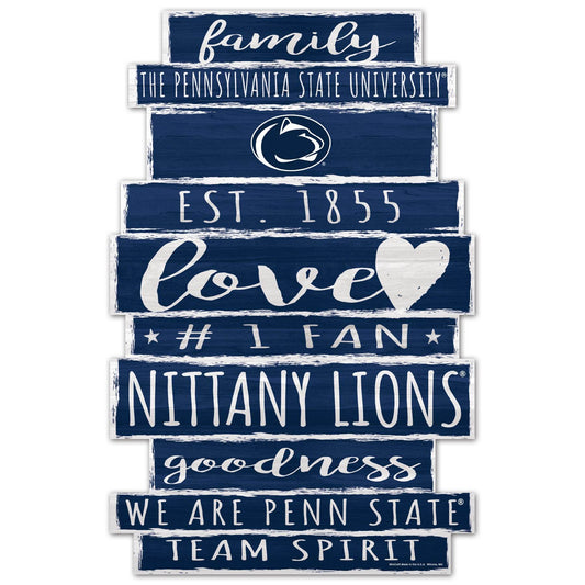 Penn State Nittany Lions 11x17 Wood Family Sign Decor - ToylandEU