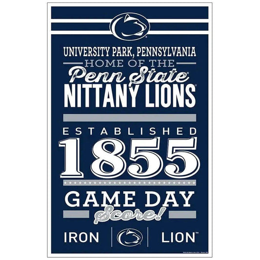  Penn State Nittany Lions 11x17 Wood Sign Established Design -  ToylandEU™