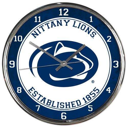 Penn State Nittany Lions Chrome Round Wall Clock 12 Inch - ToylandEU