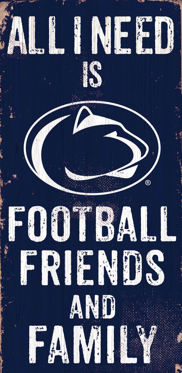 Penn State Nittany Lions Wood Sign 6x12 Football Color - ToylandEU
