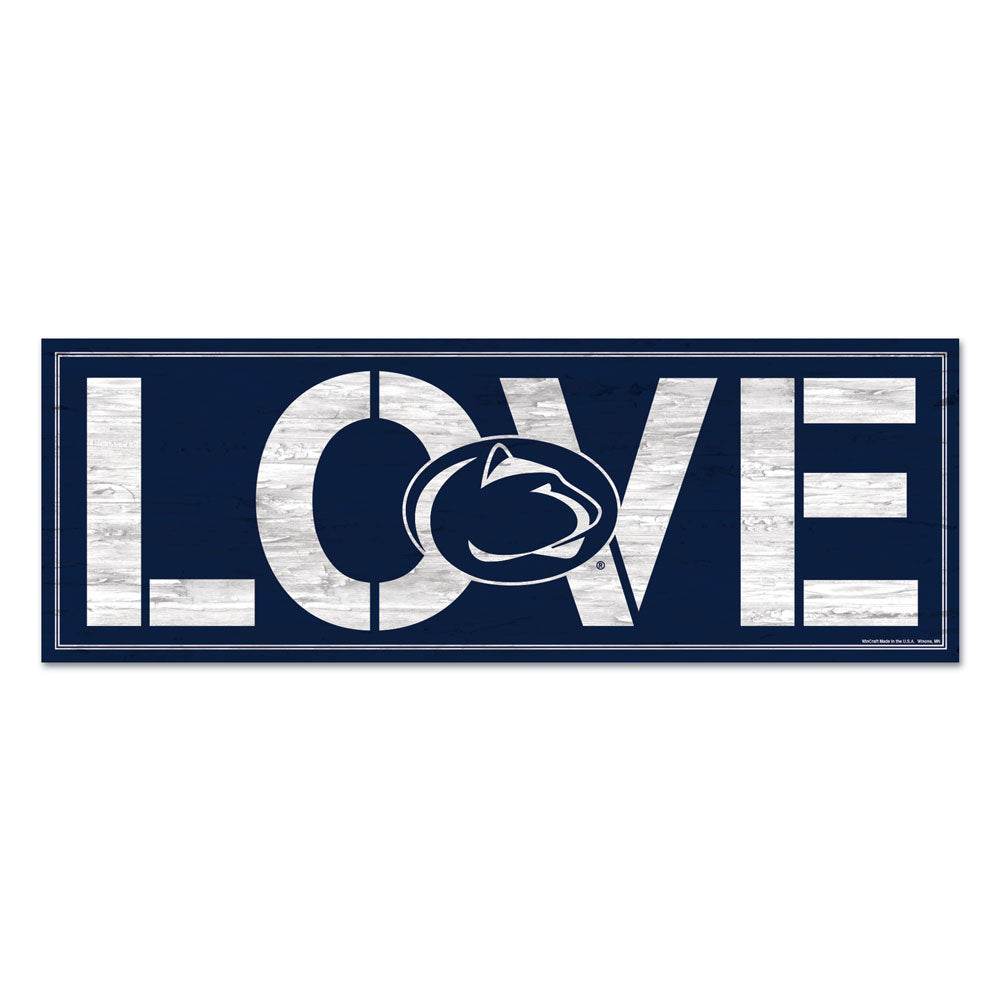 Penn State Nittany Lions Wood Sign 8x23 Love Decor Wall - ToylandEU