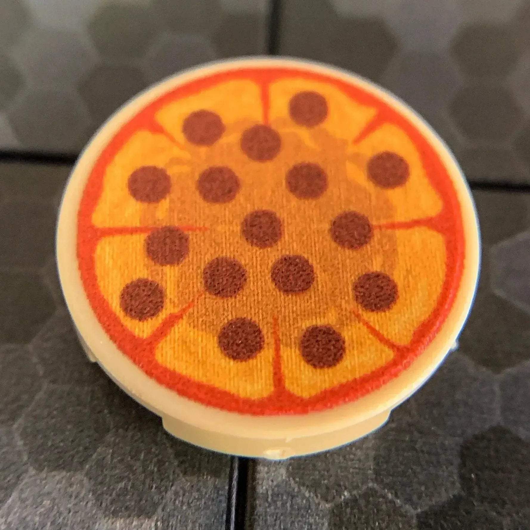 LEGO Pepperoni Pizza Tile 2x2 Custom Print For Realistic Play - ToylandEU