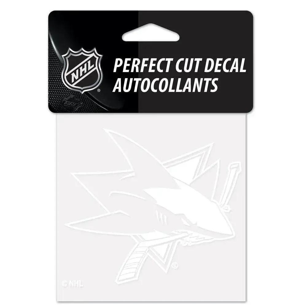  San Jose Sharks White 4x4 Decal Perfect Cut Sticker -  ToylandEU™