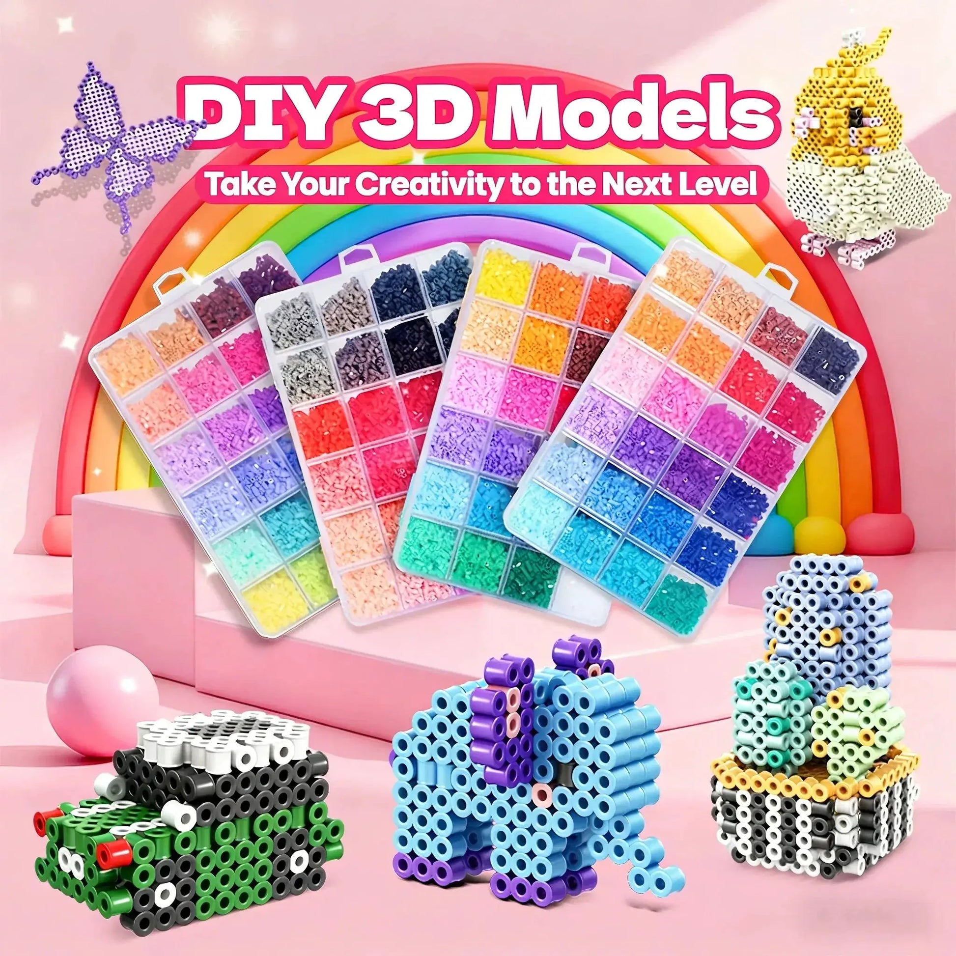 Perler Beads 24 And 48 Colors Kit For Creative DIY - ToylandEU
