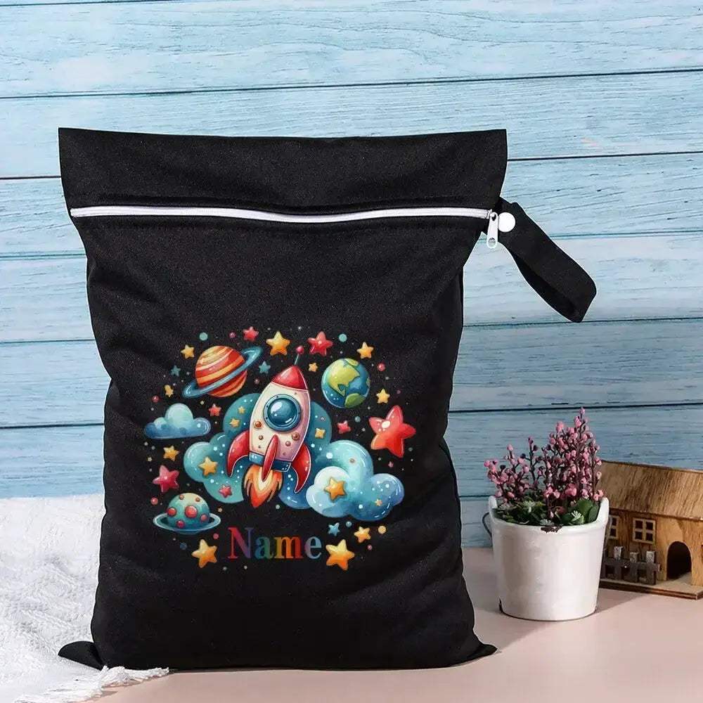 Personalised Diaper Bag Dinosaur With Name Waterproof Wet Dry Bags - ToylandEU