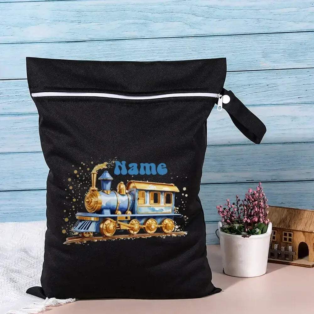 Personalised Diaper Bag Dinosaur With Name Waterproof Wet Dry Bags - ToylandEU