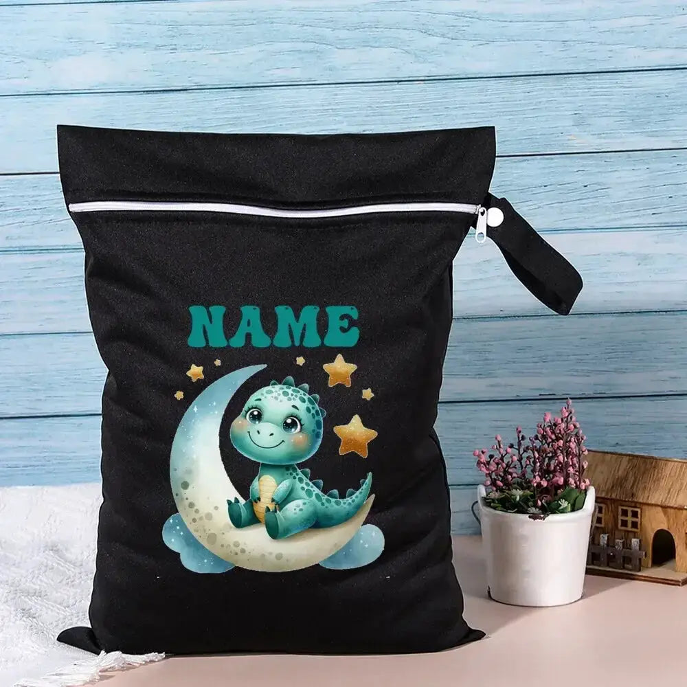 Personalised Diaper Bag Dinosaur With Name Waterproof Wet Dry Bags - ToylandEU