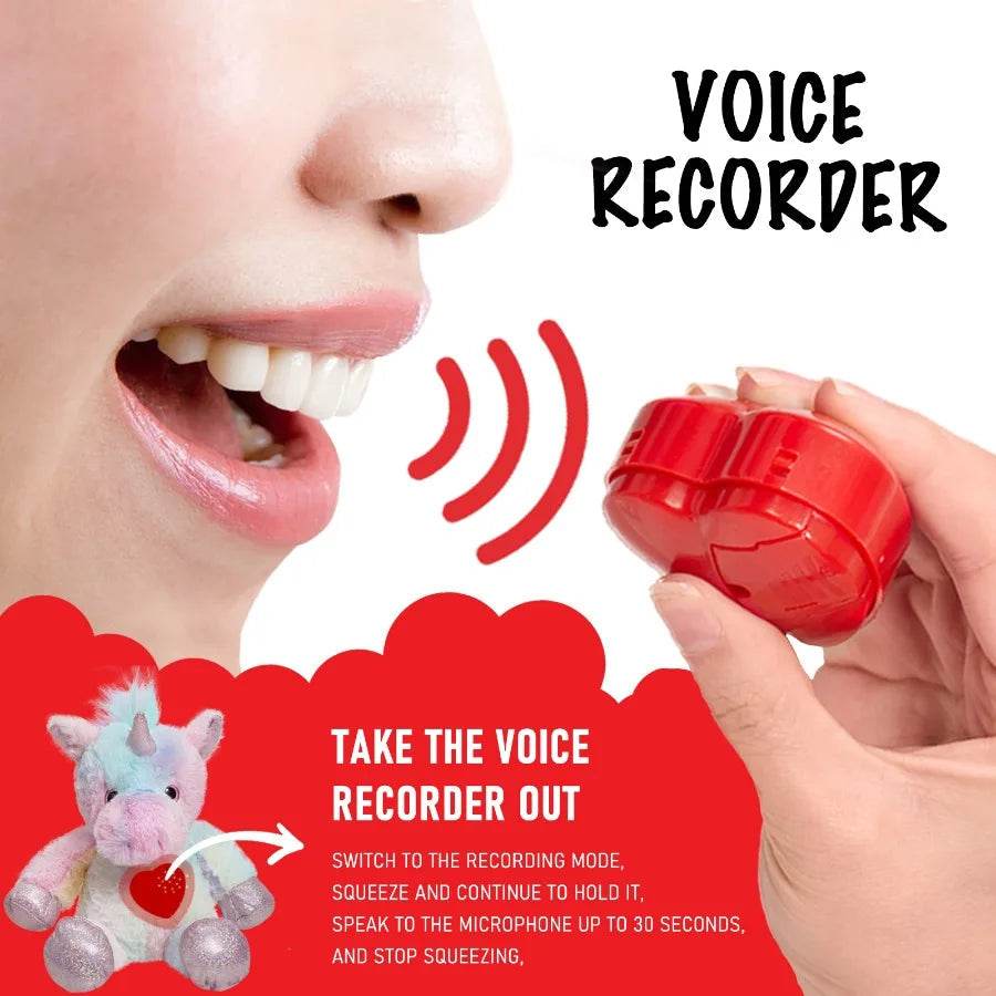 Personalized 32cm Recordable Plush Animals - Bear, Cow, Giraffe, Tiger - ToylandEU