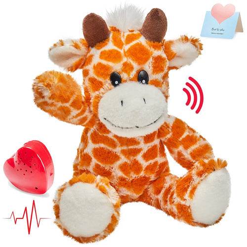 Personalized 32cm Recordable Plush Animals - Bear, Cow, Giraffe, Tiger - ToylandEU