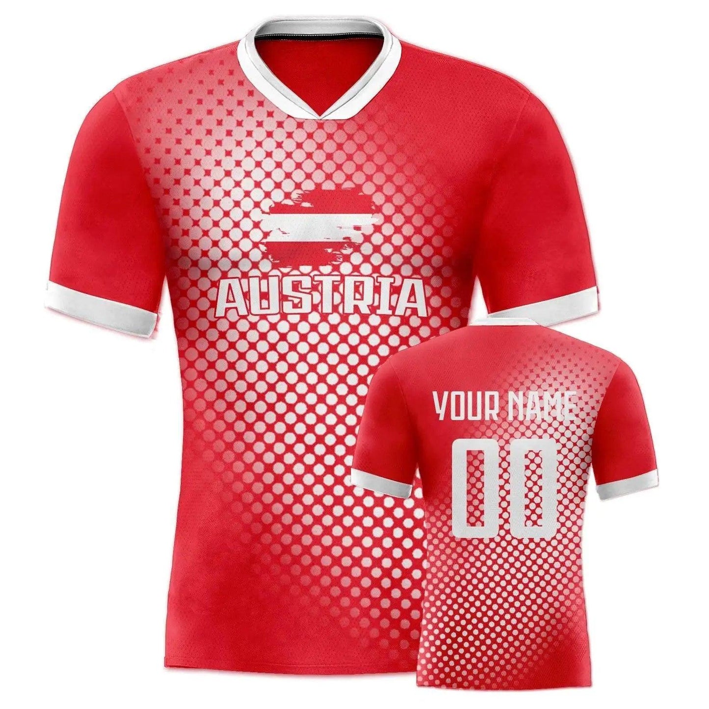  Personalized Austria Soccer Jersey with Custom Name and Number - Men's Training Kit for Fans and Youth -  ToylandEU™