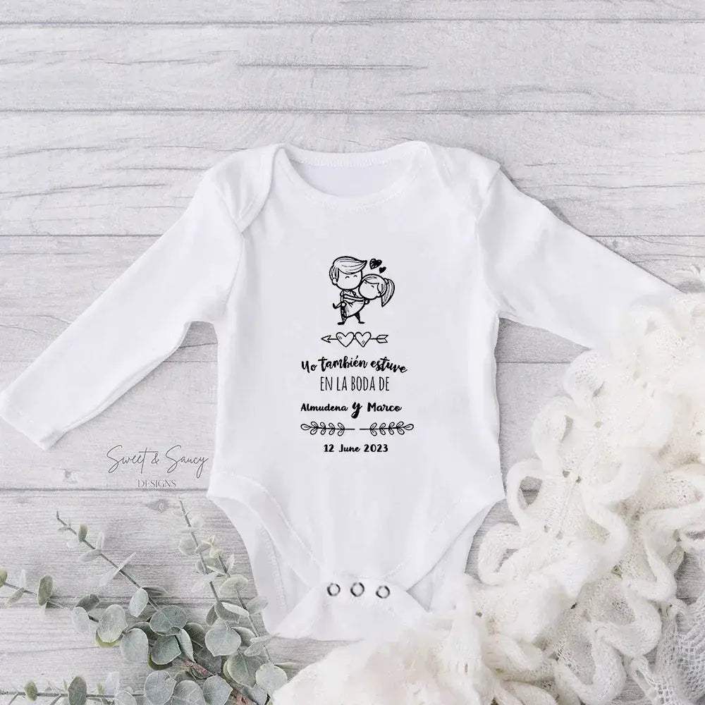 Personalized Baby Bodysuit With Custom Name For Weddings - ToylandEU