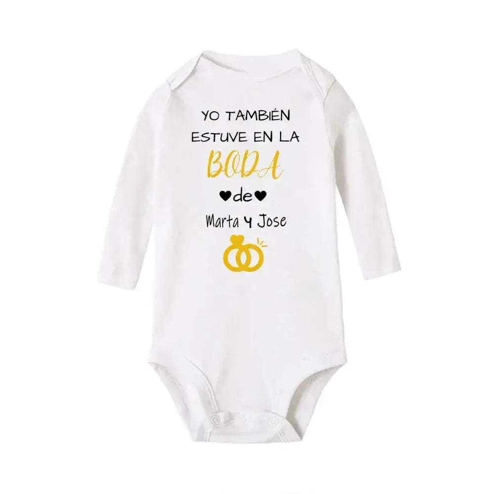 Personalized Baby Bodysuit With Custom Name For Weddings - ToylandEU