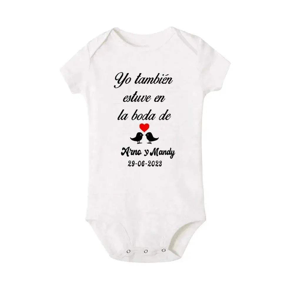 Personalized Baby Bodysuit With Custom Name For Weddings - ToylandEU