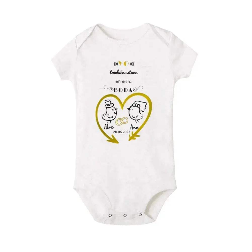 Personalized Baby Bodysuit With Custom Name For Weddings - ToylandEU