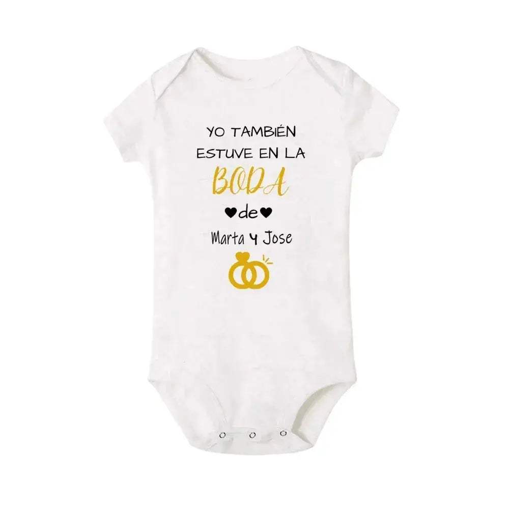 Personalized Baby Bodysuit With Custom Name For Weddings - ToylandEU