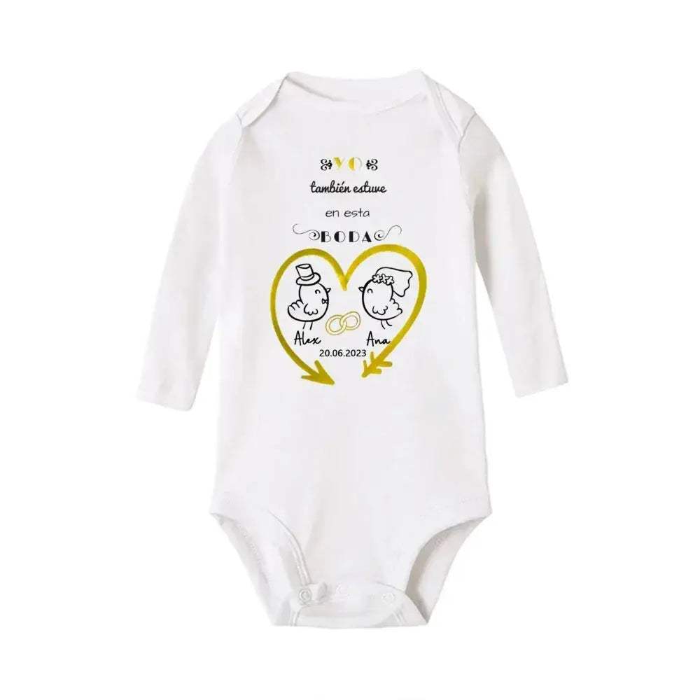 Personalized Baby Bodysuit With Custom Name For Weddings - ToylandEU