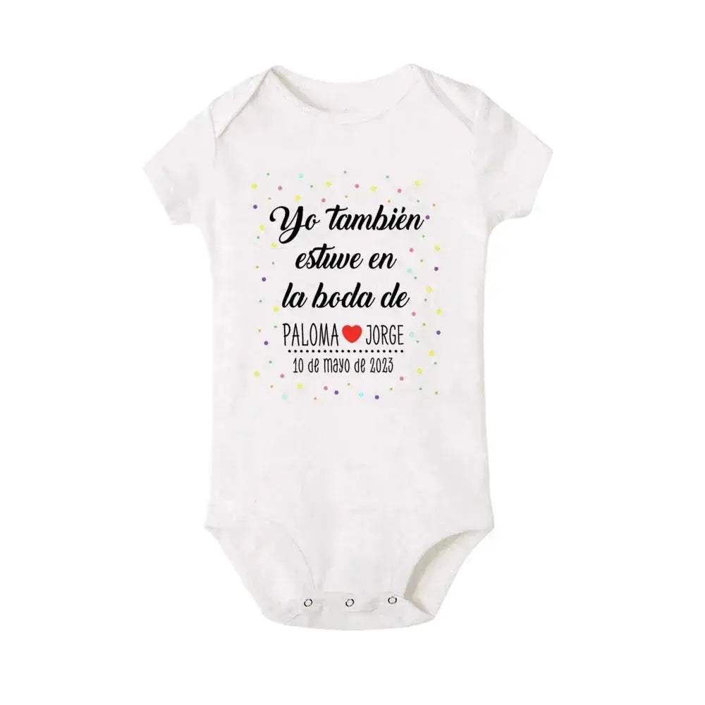 Personalized Baby Bodysuit With Custom Name For Weddings - ToylandEU