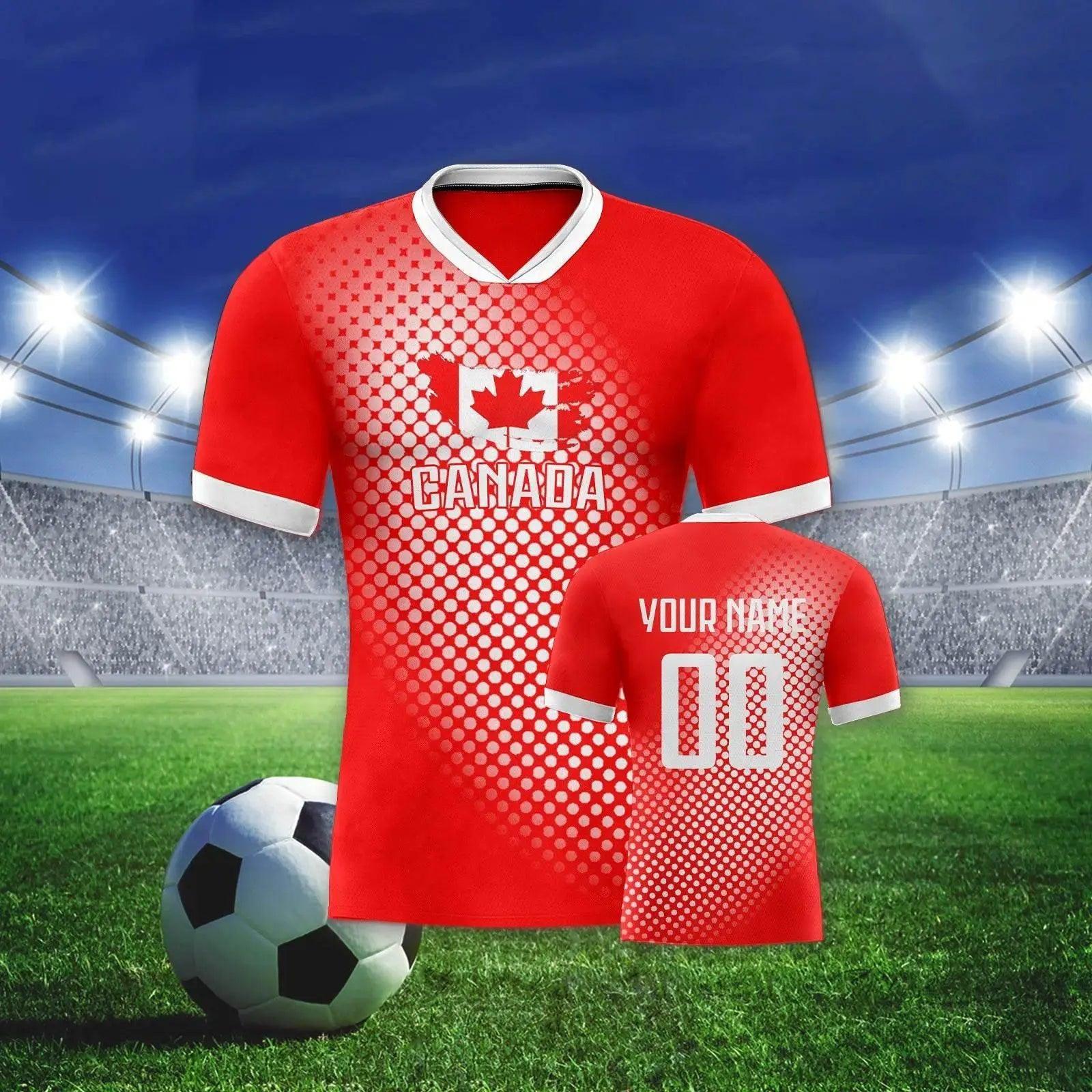  Personalized Canada Soccer Jersey - Customizable Name & Number, Breathable Team Uniform for Men, Women, and Youth Fans -  ToylandEU™