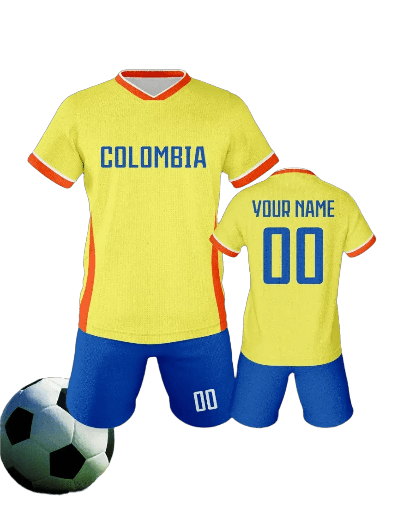  Personalized Colombia Soccer Kit for Kids - Custom Name & Number Football Jersey Uniforms for Training and Play -  ToylandEU™