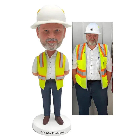  Personalized Construction Worker Bobblehead Gift -  ToylandEU™