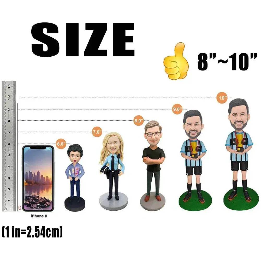 Personalized Construction Worker Bobblehead Retirement Gift - ToylandEU