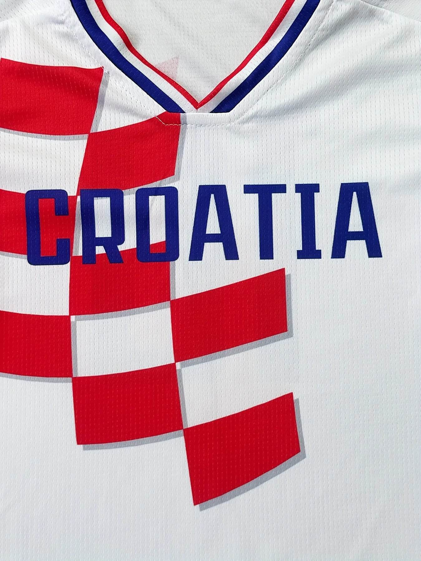 Personalized Croatia Kids Soccer Jersey Set - Custom Football Uniforms with Name & Number for Boys and Girls - ToylandEU
