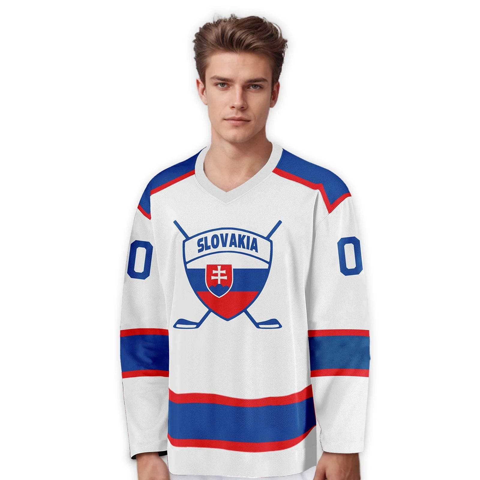Personalized Custom Slovakia Ice Hockey Jersey - Any Name & Number for Men, Women, Youth, and Kids Team Uniform - ToylandEU