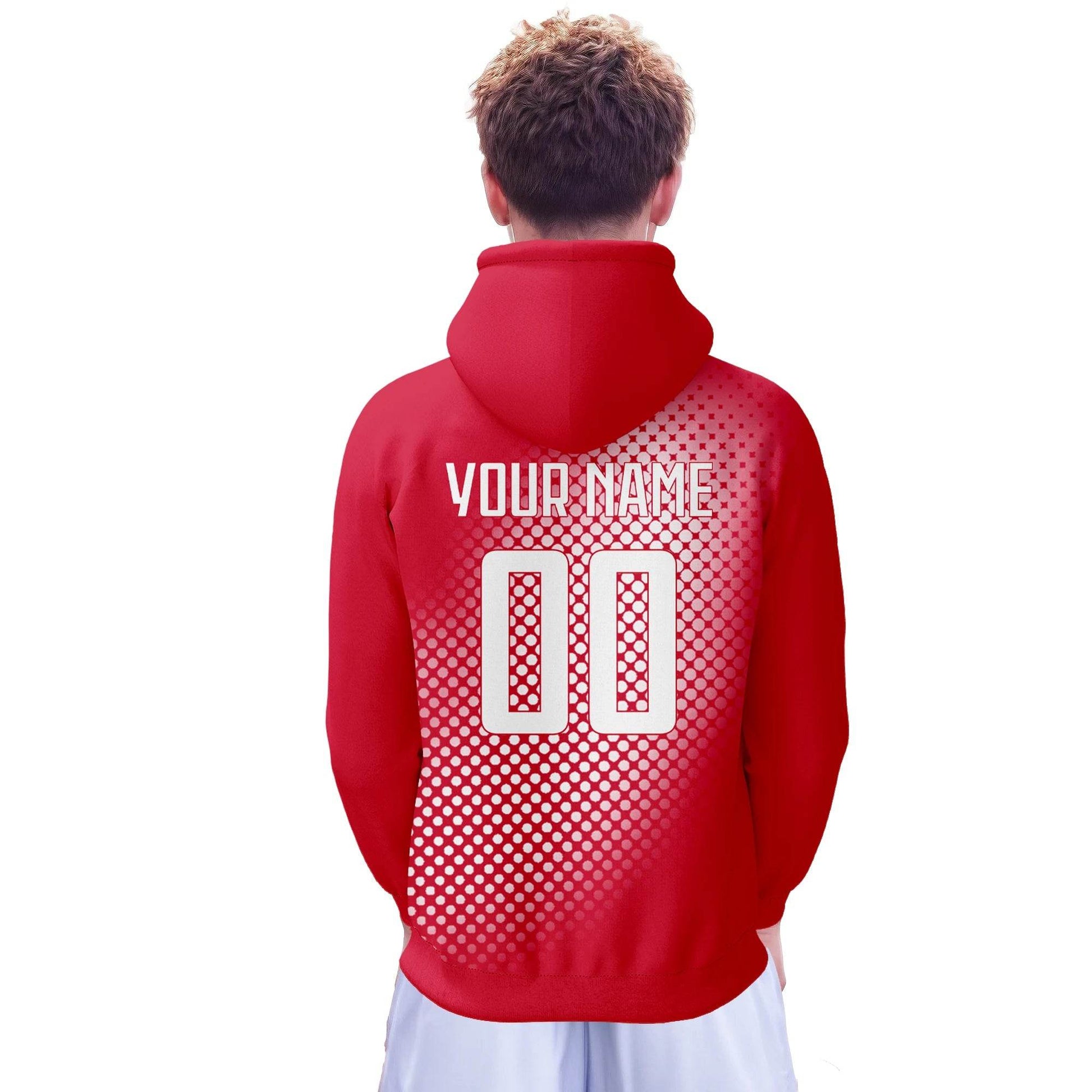 Personalized Denmark Soccer Hoodies for Men, Women, and Youth - Custom Name & Number 3D Printed Football Sweatshirt for Fans - ToylandEU