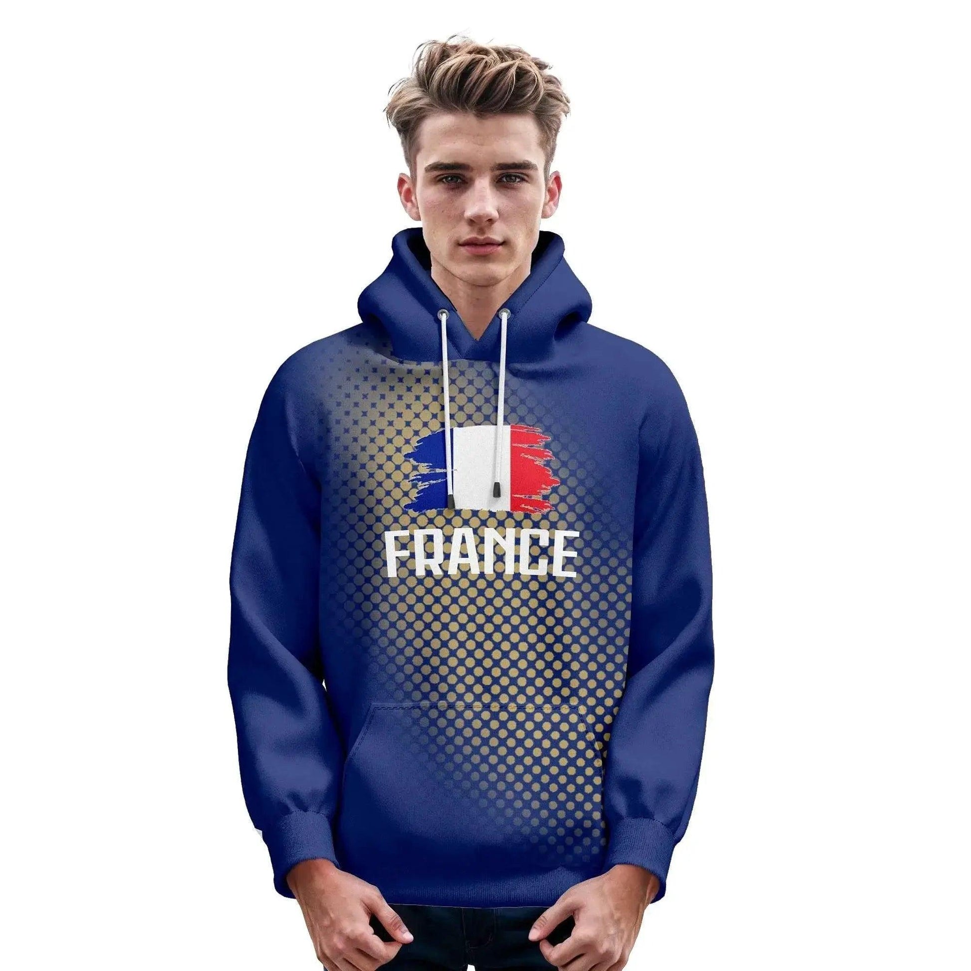  Personalized France Soccer Hoodies with Custom Name and Number, National Flag Design Pullover Sweatshirts for Men, Women, and Youth -  ToylandEU™