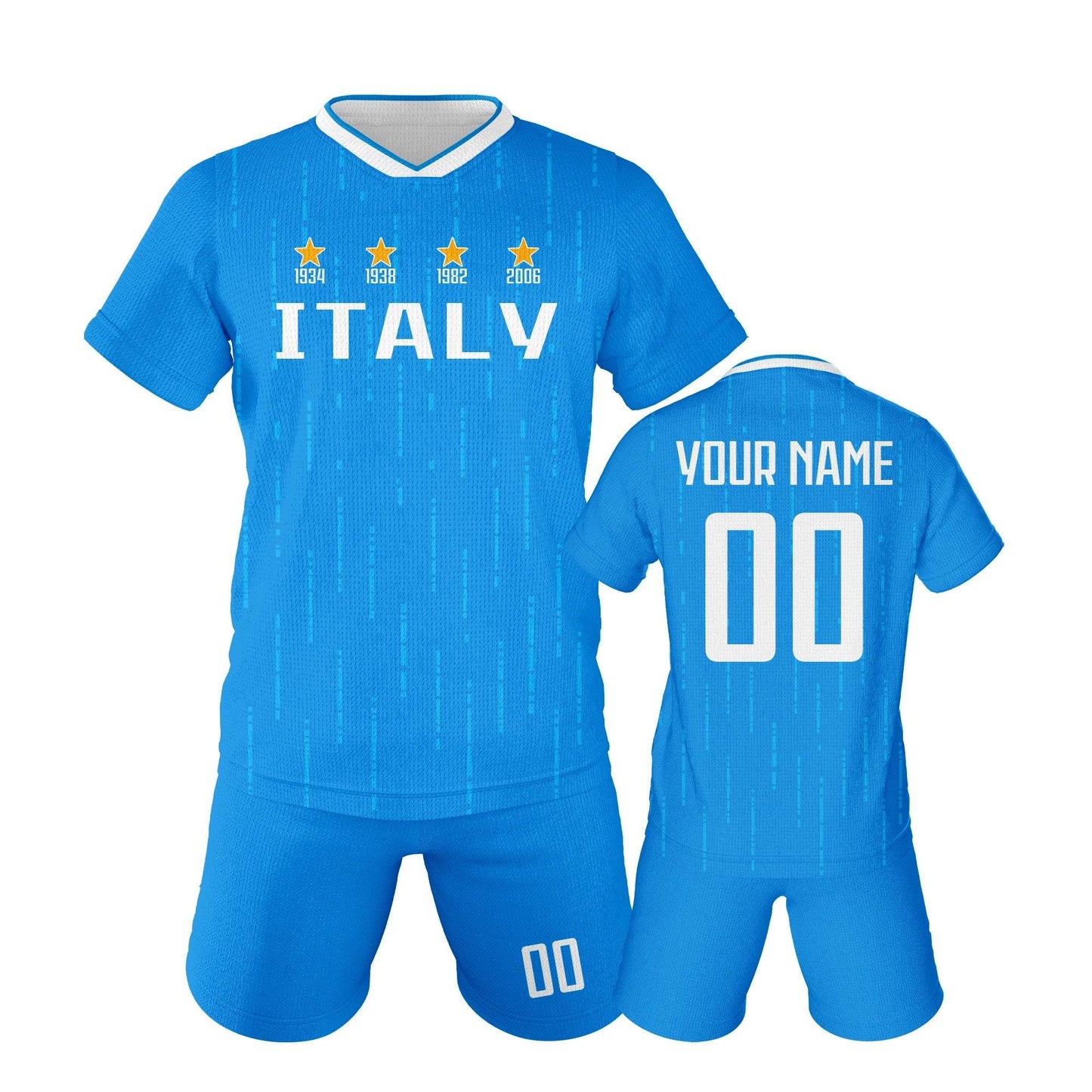 Personalized Italy Kids Soccer Jersey Set - Customizable Tracksuit with Name & Number for School Teams and Clubs - ToylandEU