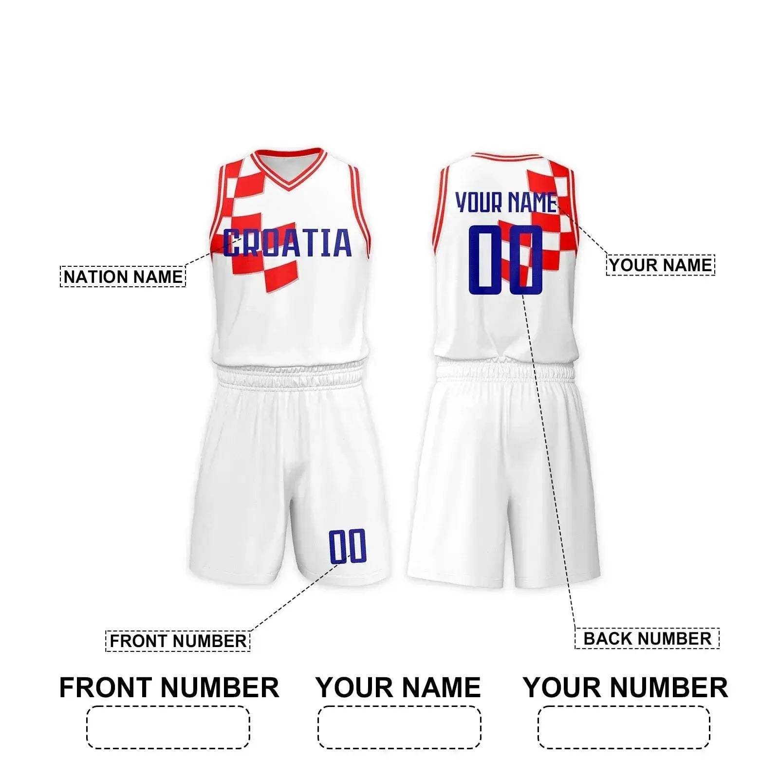 Personalized Kids Basketball Jersey With Name And Number - ToylandEU