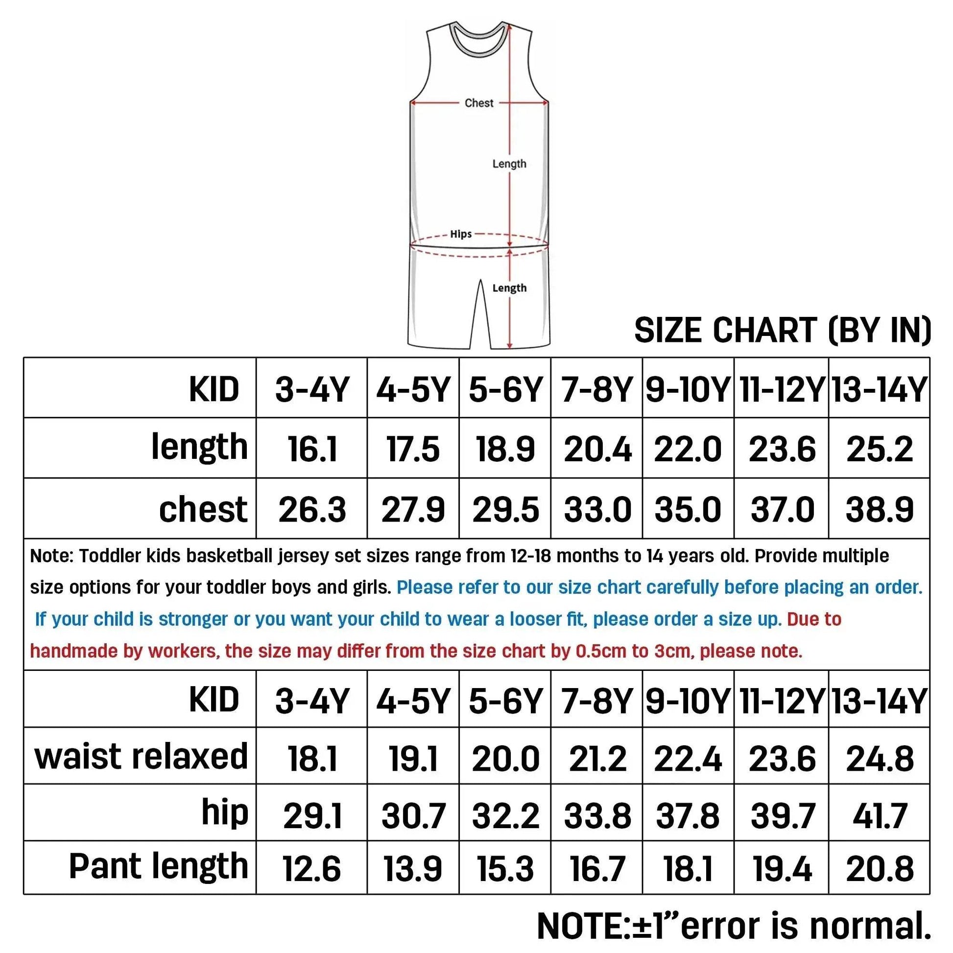 Personalized Kids Basketball Jersey With Name And Number - ToylandEU