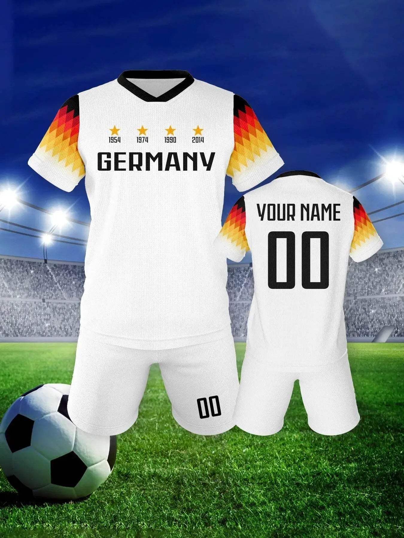 Personalized Kids Soccer Jersey - Custom Germany Football Shirt with Name & Number for School Team, Club, and Training - ToylandEU