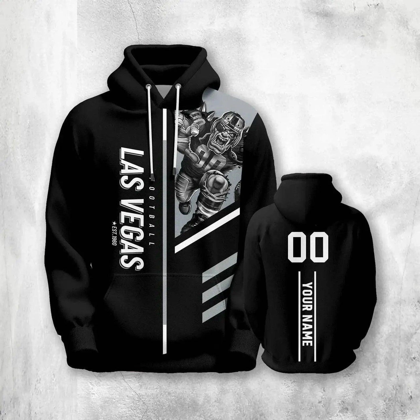  Personalized Las Vegas Football Hoodie - Customizable Name & Number Sweatshirt for Men, Women, and Youth Fans -  ToylandEU™