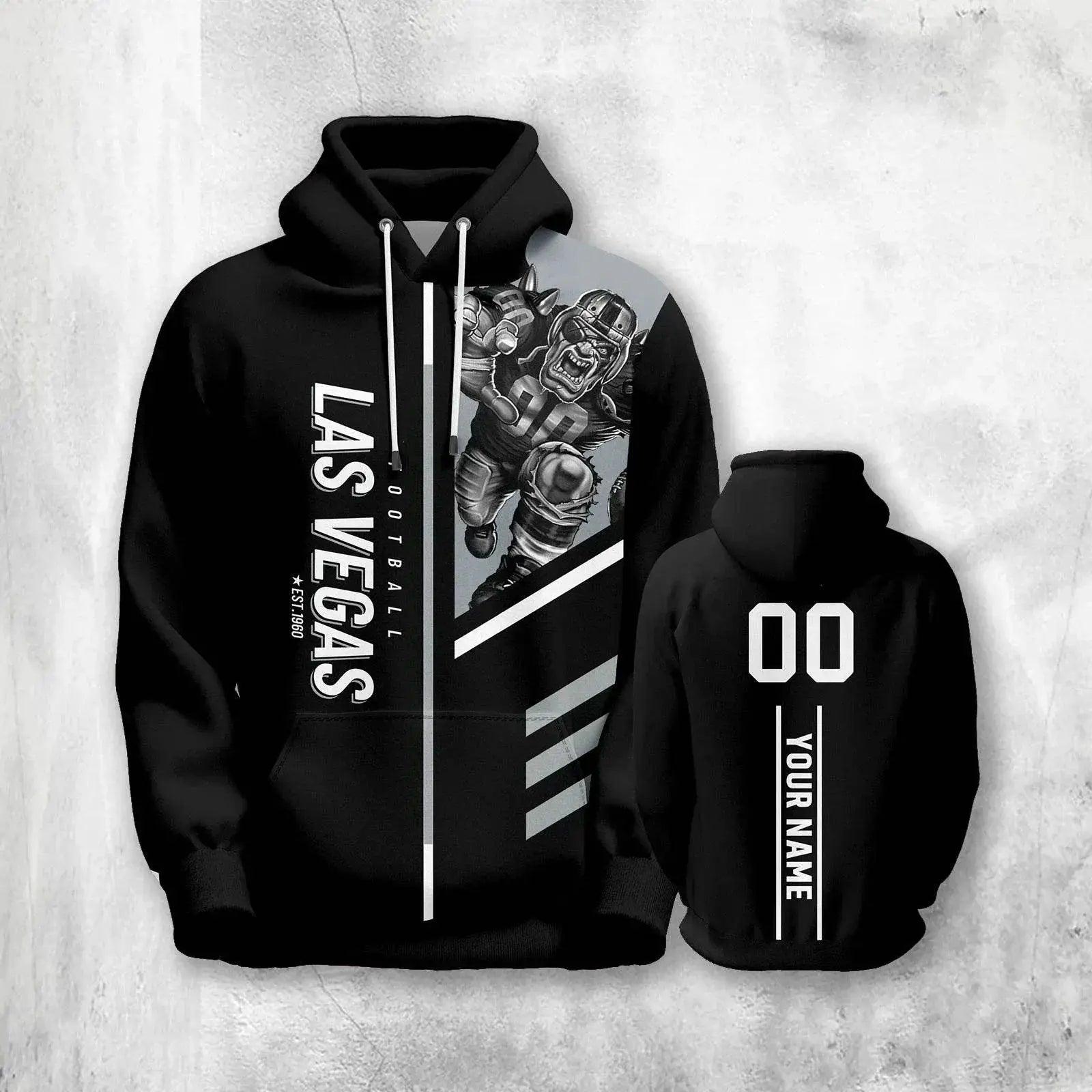  Personalized Las Vegas Football Hoodie - Customizable Name & Number Sweatshirt for Men, Women, and Youth Fans -  ToylandEU™