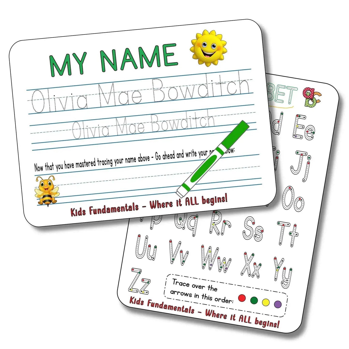 Personalized Name Tracing Practice Board - ToylandEU