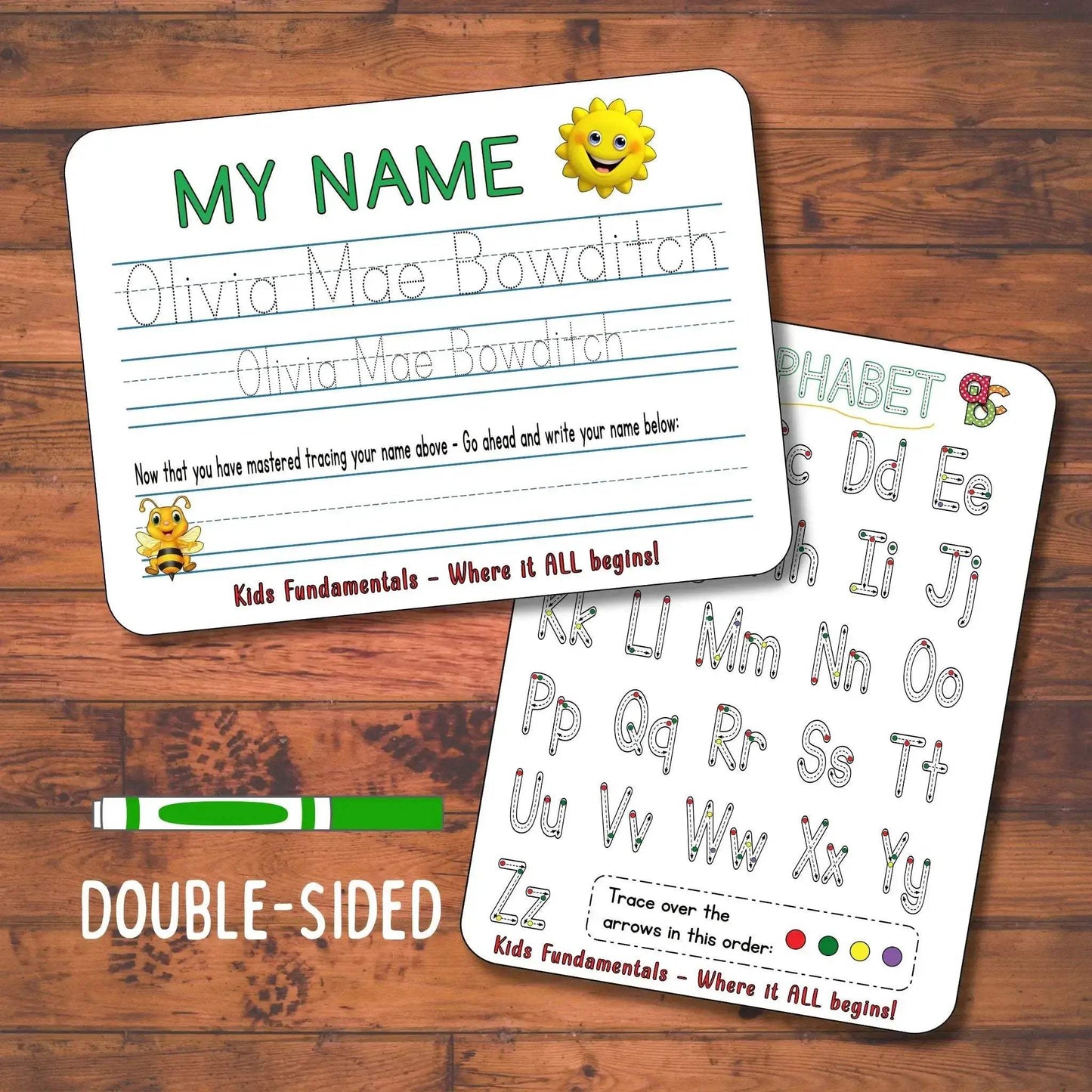 Personalized Name Tracing Practice Board - ToylandEU