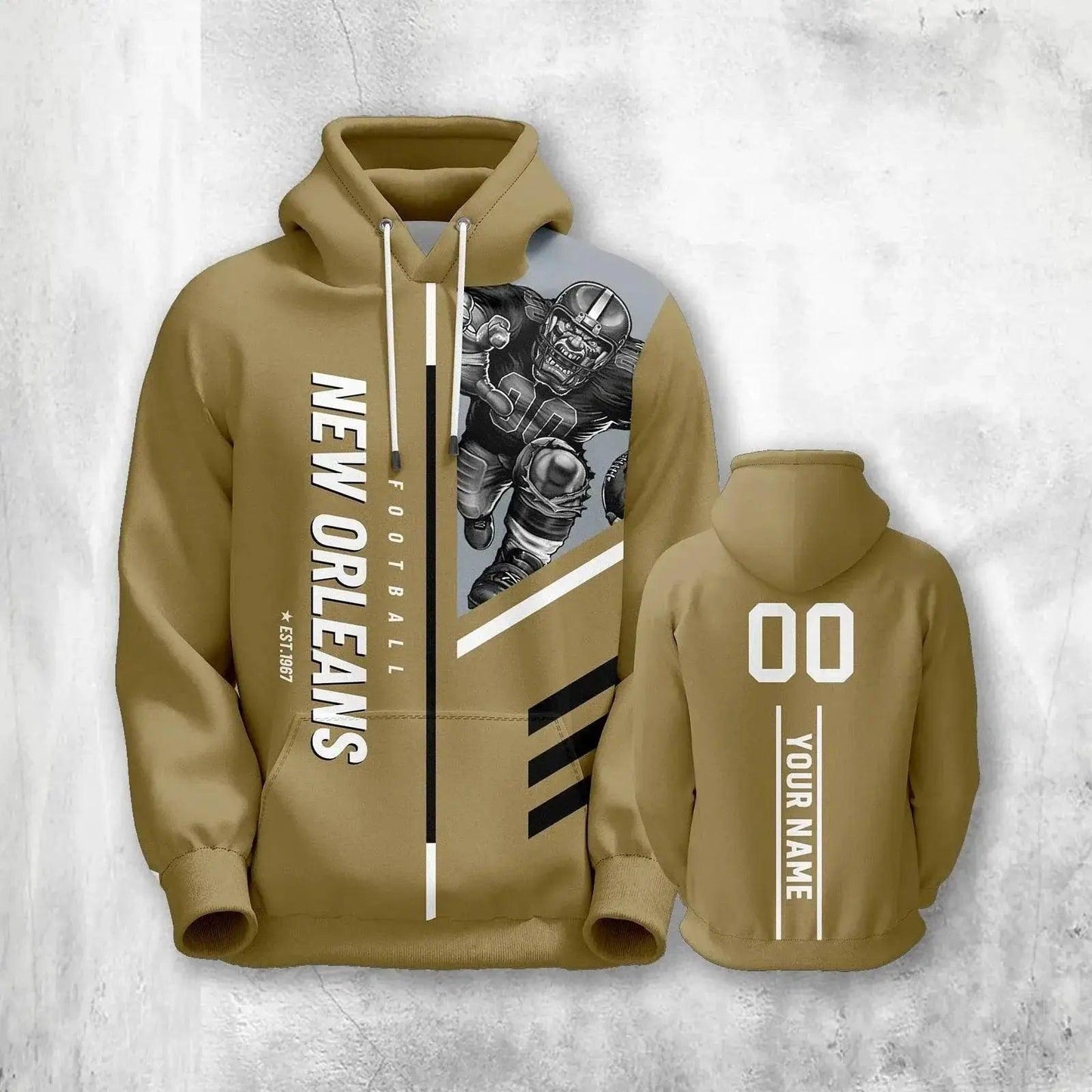  Personalized New Orleans Football Hoodie - 3D City Mascot Sweatshirt for Men, Women, and Youth Gifts -  ToylandEU™