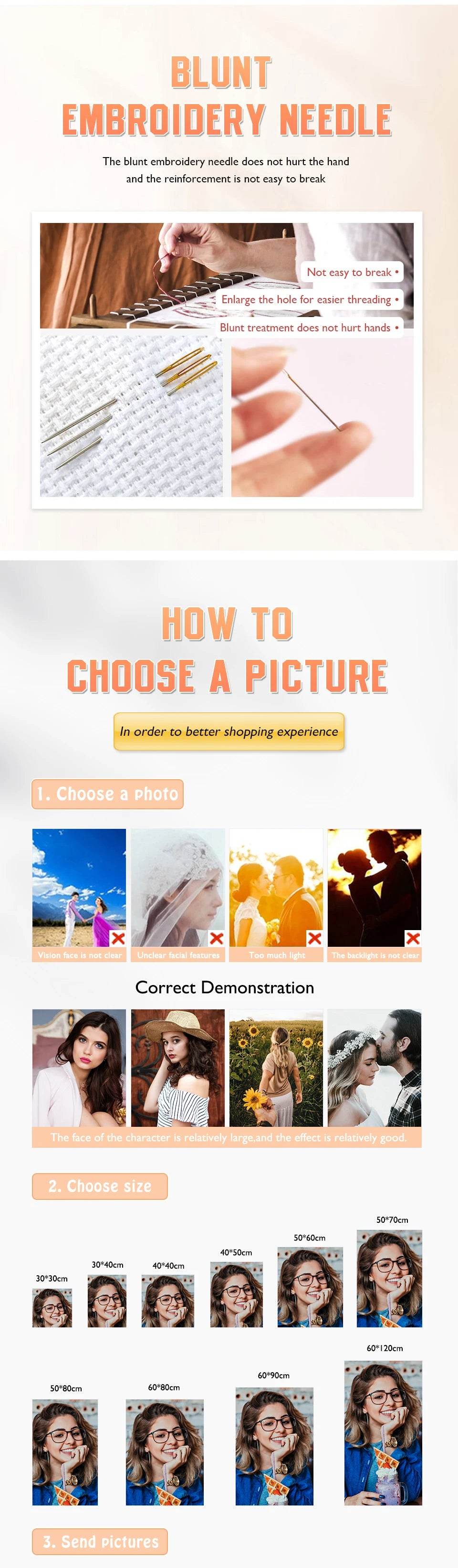 Personalized Photo Cross Stitch Kit - 11CT/14CT DIY Needlework with Cotton/Silk Threads - Custom Canvas Art Set - ToylandEU