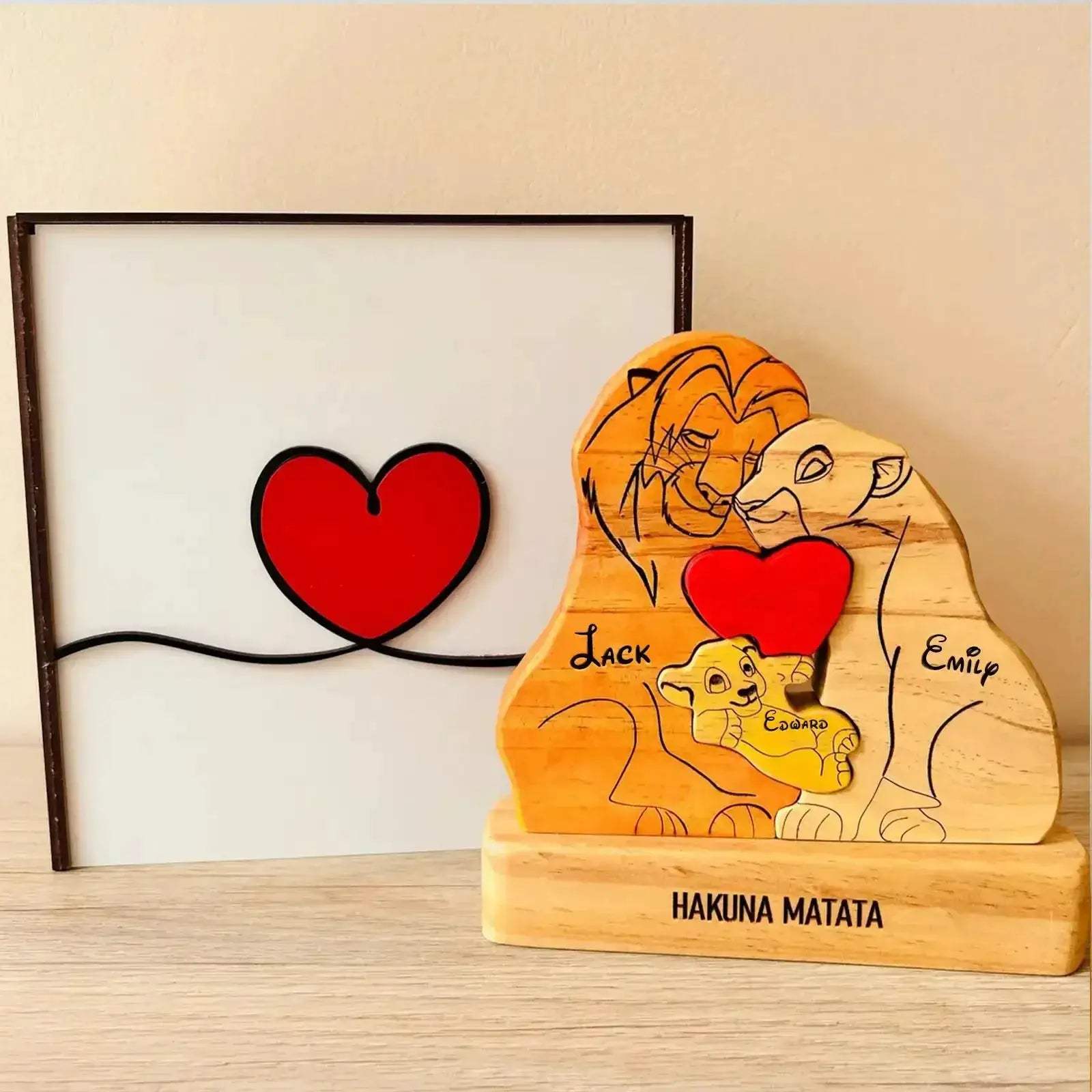 Personalized Puzzle Family Name Wood Keepsake Gift - ToylandEU