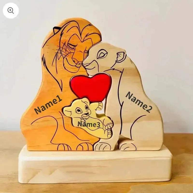Personalized Puzzle Family Name Wood Keepsake Gift - ToylandEU