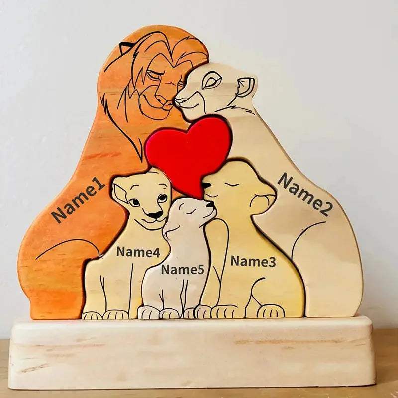 Personalized Puzzle Family Name Wood Keepsake Gift - ToylandEU