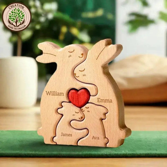  Personalized Rabbit Puzzle Keepsake With Custom Name -  ToylandEU™
