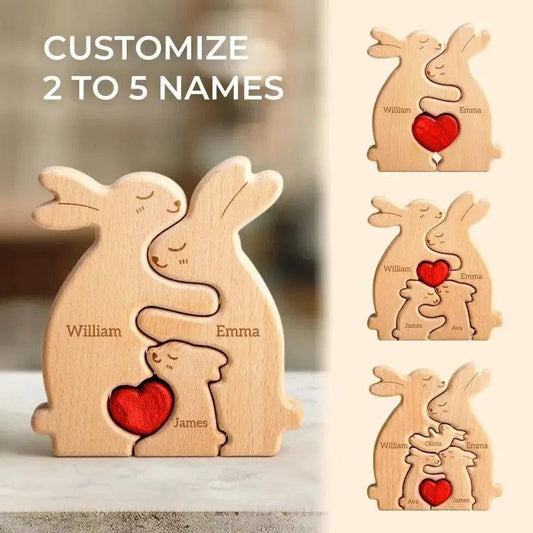  Personalized Rabbit Puzzle Keepsake With Custom Name -  ToylandEU™