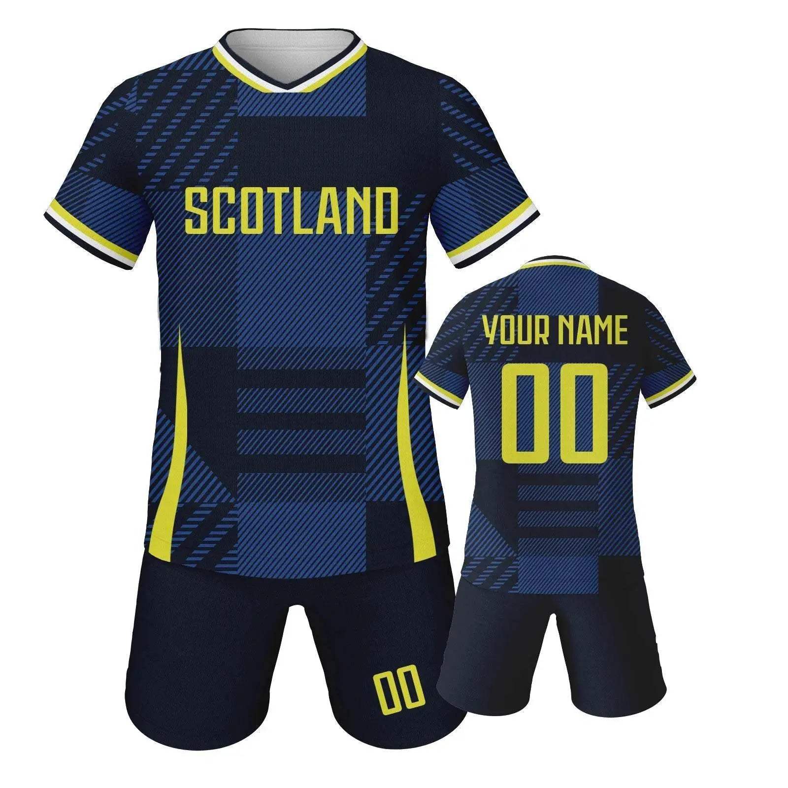 Personalized Scotland Youth Soccer Jersey - Custom Name & Number Football Kit for Kids 3-14Y, Quick-Drying Tracksuit -  ToylandEU™