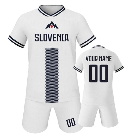  Personalized Slovenia Kids Soccer Jersey Set - Customizable Football Kit with Name and Number for Boys & Girls, Quick-Dry Team Tracksuit -  ToylandEU™