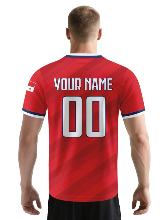 Custom Panama Football Jersey Personalized Name Number V-Neck Soccer National Team Shirt Casual Top for Men Women Youth - ToylandEU