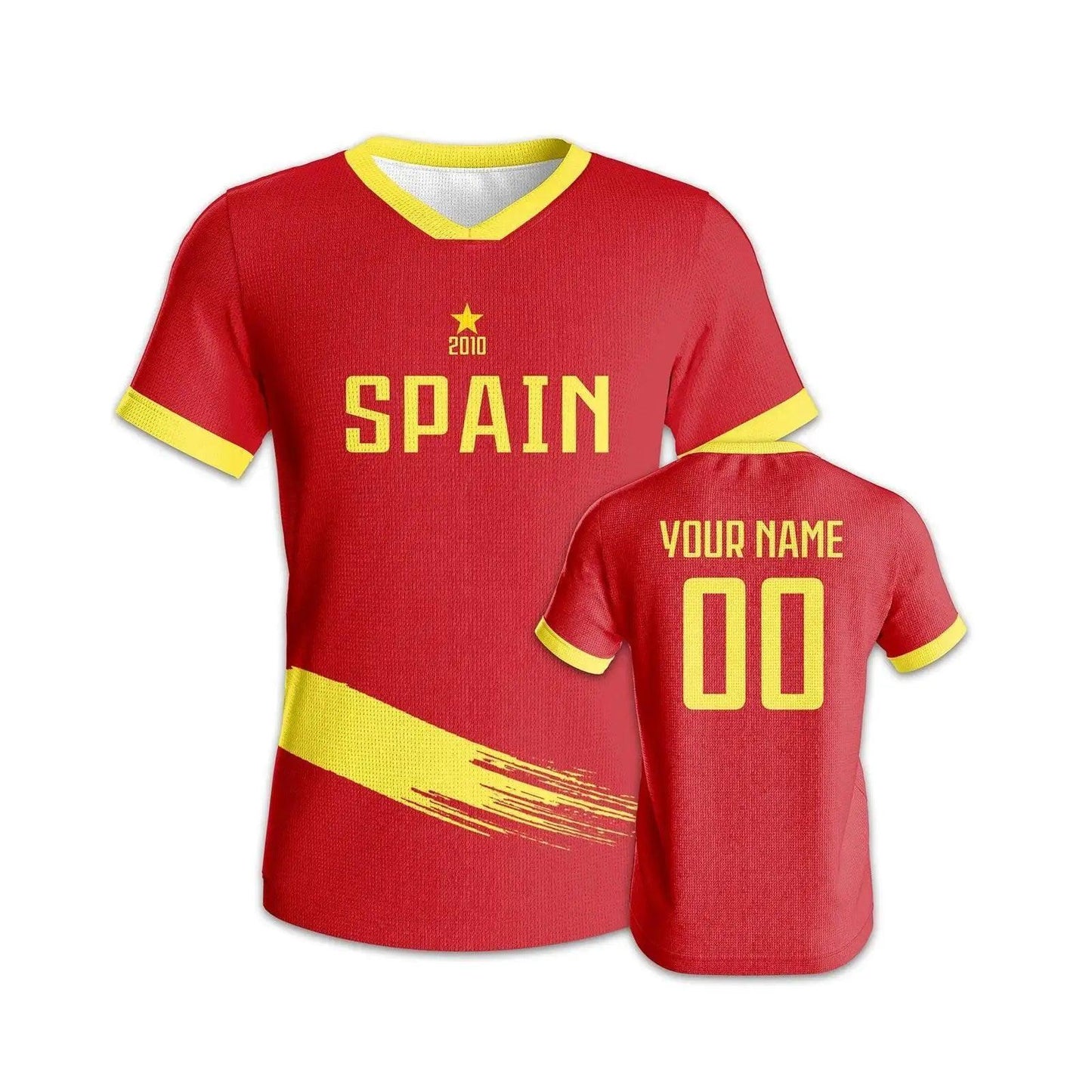  Personalized Spain Soccer Jersey for Men and Women - Custom Name & Number Football Uniform - Breathable Youth Sportswear Gift for Soccer Fans -  ToylandEU™