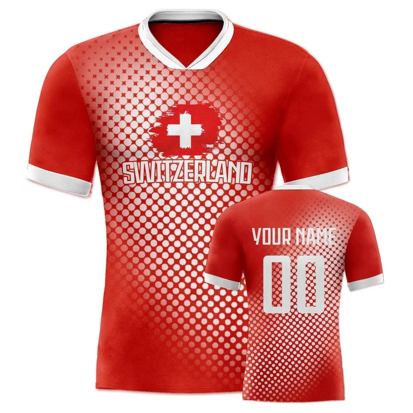  Personalized Switzerland Soccer Jersey - Custom Name & Number Training Uniform for Youth, Adults, and Fans -  ToylandEU™