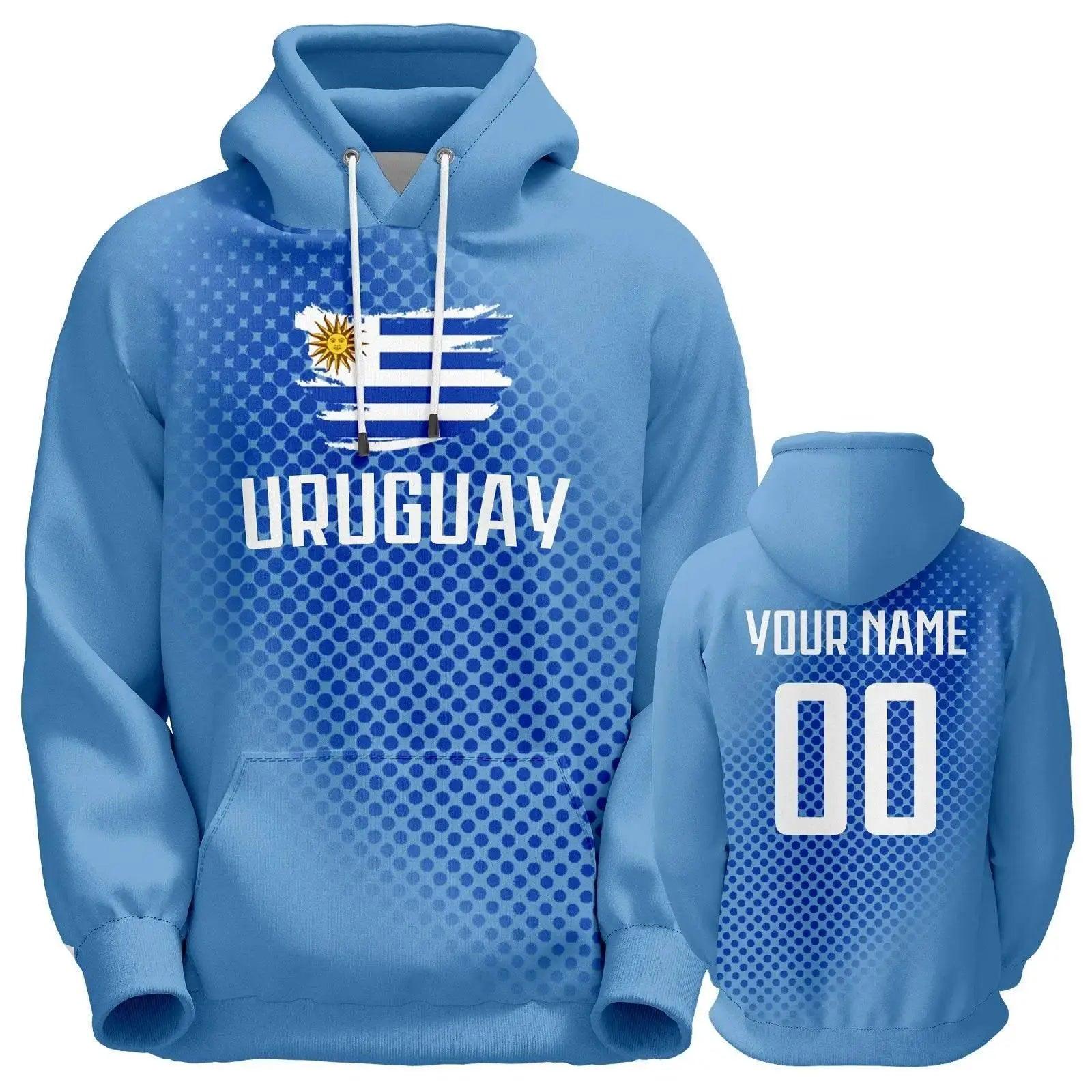  Personalized Uruguay Soccer Hoodie for Men, Women, and Youth - Custom Name & Number Football Sweatshirt (S-5XL) -  ToylandEU™
